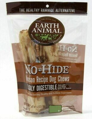 Earth Animal No-Hide Venison Chew Dog Treat - 7&quot; 2-pack