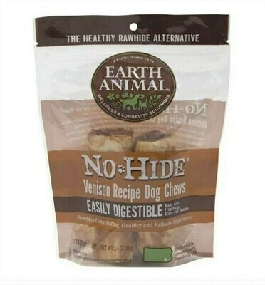 Earth Animal No Hide Venison Dog Chew - 4&#39;&#39; - 2 pack