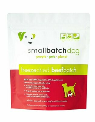 Small Batch Freeze Dried Sliders Beef Dog Food - 14 oz