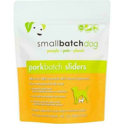Small Batch Pork Batch Sliders Frozen Raw Cat Food - 3 Pound