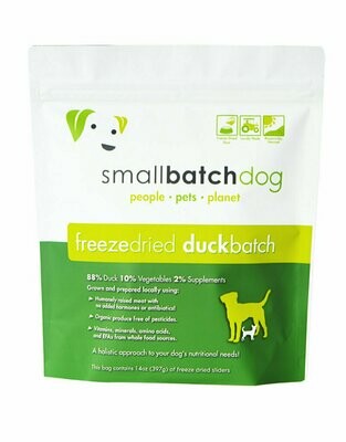 Small Batch Freeze Dried Sliders Duck Dog Food - 14 oz