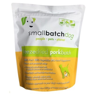 Small Batch Freeze-Dried Pork Recipe Sliders Dog Food - 14 oz.