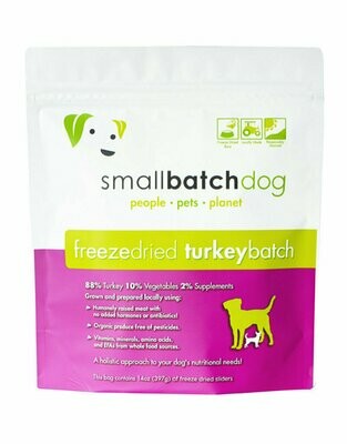Small Batch Freeze Dried Sliders Turkey Dog Food - 14 oz