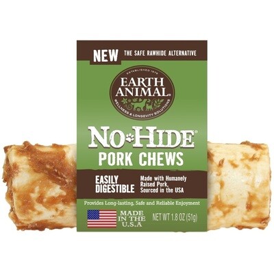 Earth Animal No-Hide Pork Chew Dog Treat - 4&quot;