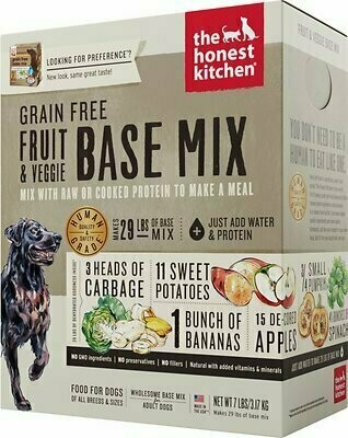 The Honest Kitchen Grain-Free Fruit &amp; Veggie Dehydrated Dog Base Mix - 7 Pound Box