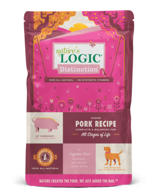 Nature&#39;s Logic Distinction Pork Recipe Dog Food - 4.4 Pound