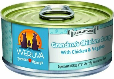 Weruva Dog Classic Grandma&#39;s Chicken Soup with Chicken&amp; Veggies Grain-Free Wet Dog Food - 5.5 oz.