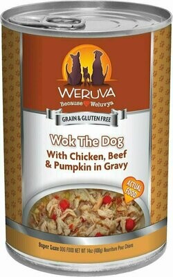 Weruva Dog Classic Wok the Dog with Chicken, Beef &amp; Pumpkin in Gravy Grain-Free Wet Dog Food - 14 oz.