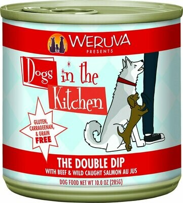 Weruva Dogs in the Kitchen The Double Dip with Beef &amp; Wild Caught Salmon Au Jus Grain-Free Wet Dog Food - 10 oz. can
