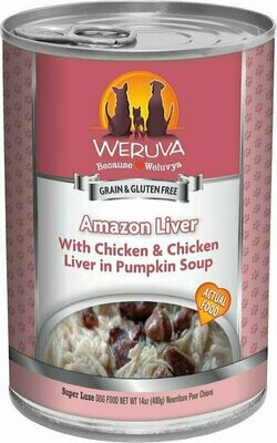Weruva Dog Classic Amazon Liver with Chicken &amp; Chicken Liver in Pumpkin Soup Grain-Free Wet Dog Food - 14 oz.