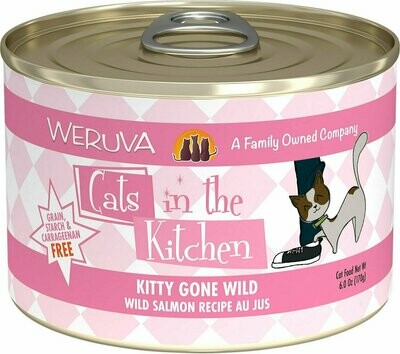 Weruva Cats in the Kitchen Kitty Gone Wild Salmon Au Jus Grain-Free Wet Cat Food - 6 oz.