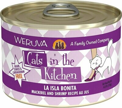 Weruva Cats in the Kitchen La Isla Bonita Mackerel &amp; Shrimp Au Jus Grain-Free Wet Cat Food - 6 oz.