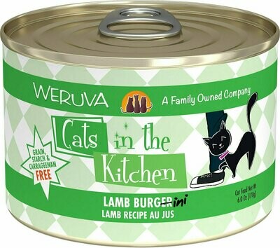 Weruva Cats in the Kitchen Lamb Burgini Lamb Au Jus Grain-Free Wet Cat Food - 6 oz.