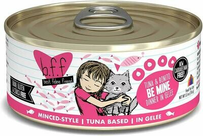 Weruva Best Feline Friend - B.F.F. Originals Be Mine Tuna &amp; Bonito Dinner in Gelee Grain-Free Wet Cat Food - 5.5 oz.