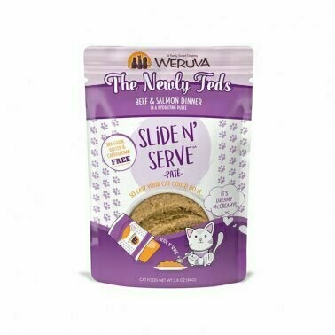 Weruva Cat Slide N&#39; Serve Pate The Newly Feds Beef Salmon Wet Cat Food - 5.5 oz.
