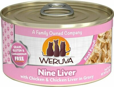 Weruva Cat Classic Nine Liver with Chicken &amp; Chicken Liver in Gravy Grain-Free Wet Cat Food - 3 oz.