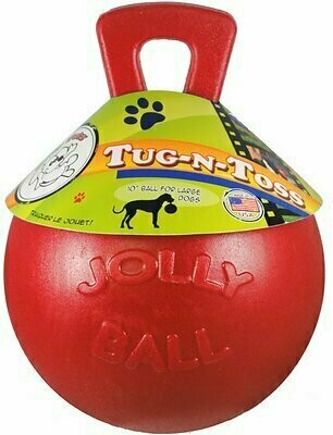 Jolly Pets Tug-n-Toss Dog Toy - Red - 10&quot;