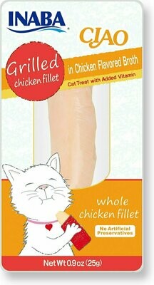 Inaba Ciao Grain-Free Grilled Chicken Fillet in Chicken Flavored Broth Cat Treat