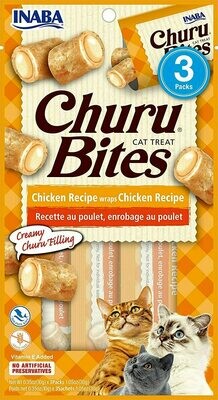 Inaba Churu Bites Chicken Wrapped Chicken Grain-Free Cat Treats - 3 Pack