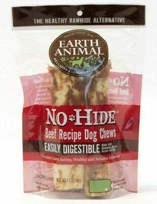 Earth Animal No-Hide Beef Chew Dog Treat - 7&quot; 2-pack