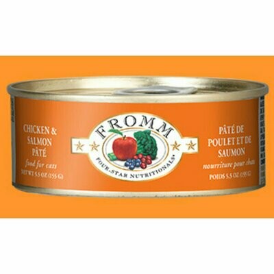 Fromm Four Star Chicken &amp; Salmon Pate Cat Can Food, 5.5 oz. Can