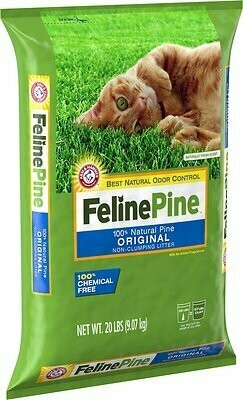 Feline Pine Original Non-clumping Wood Cat Litter 20 Pounds