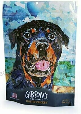 Gibson&#39;s Toasted Chicken Human Grade USA Soft Jerky Dog Treats - 3 oz.