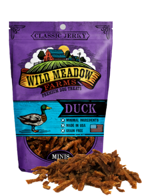 Wild Meadow Farms Classic Jerky Minis Duck Grain Free Dog Treats - 4 oz.