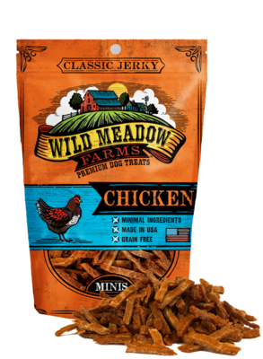 Wild Meadow Farms Classic Jerky Minis Chicken Grain Free Dog Treats - 4 oz.
