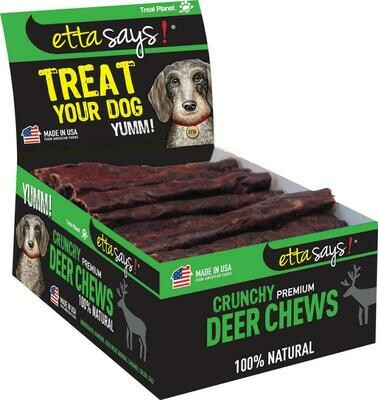 Etta Says Crunchy Deer Chews Dog Treats 36 count