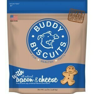 Cloud Star Buddy Biscuits Oven Baked Crunchy Bacon and Cheese Dog Treats 3.5 Pound