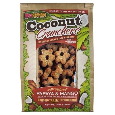 K9 Granola Factory Coconut Crunchers Mango and Papaya Dog Treats - 14 oz.