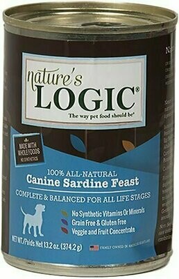 Nature&#39;s Logic Canine Sardine Feast Grain-Free Canned Dog Food - 13.2 oz.