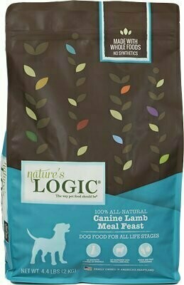 Nature&#39;s Logic Canine Lamb Meal Feast Dry Dog Food - 4.4 Pound Bag