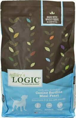 Nature&#39;s Logic Canine Sardine Meal Feast Dry Dog Food - 4.4 Pound Bag