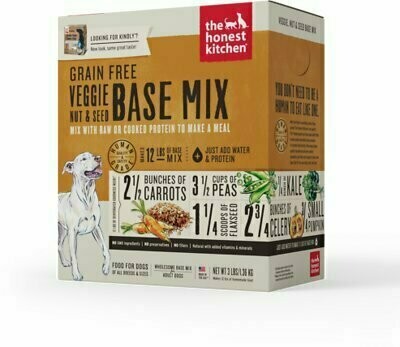 The Honest Kitchen Grain-Free Veggie, Nut &amp; Seed Dehydrated Dog Base Mix - 3 Pound Box