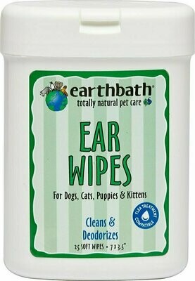 Earthbath Ear Wipes for Dogs &amp; Cats - 25 count