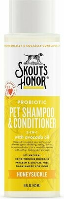 Skout&#39;s Honor Probiotic Honeysuckle Pet Shampoo &amp; Conditioner - 16 oz. Bottle