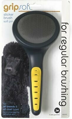 JW Pet Gripsoft Slicker Brush Soft Pin for Dog