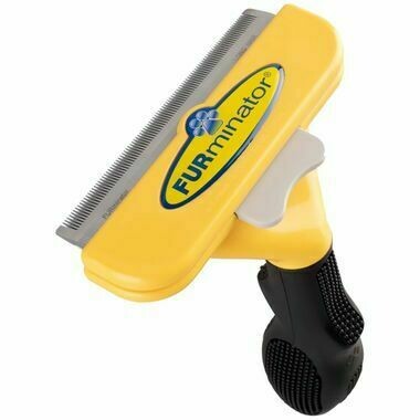 Furminator Long-hair Deshedding Tool for Dogs - Large, Yellow