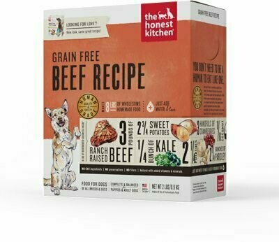 The Honest Kitchen Grain-Free Beef Recipe Dehydrated Dog Food - 2 Pound Box