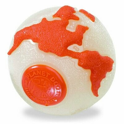 Planet Dog Orbee Tuff Ball Tough Dog Chew Toy, Glow/orange, Small