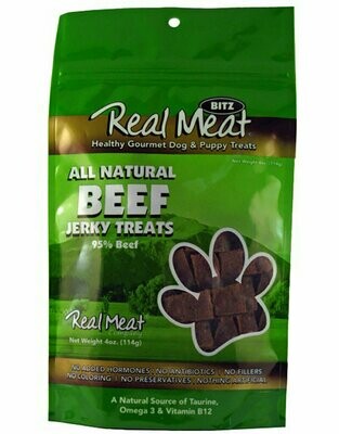 Real Meat Chicken &amp; Venison Jerky Dog Treats - 4 oz.