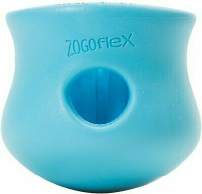 West Paw Zogoflex Toppl Aqua Blue Dog Treat Toy (Large)