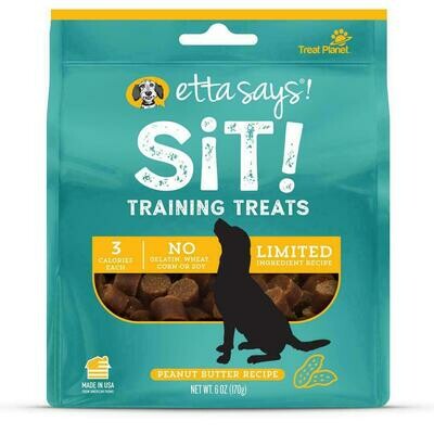 Etta Says! Sit! Training Treats Peanut Butter Recipe Dog Treats - 6-oz
