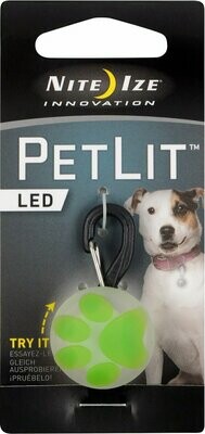 Nite Ize PetLit LED Collar Light - Lime Paw
