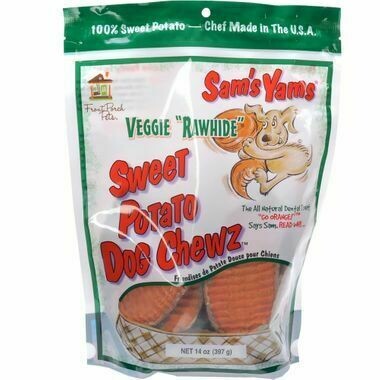 Sam&#39;s Yams Veggie Rawhide Sweet Potato Chewz Dog Treats 14 oz