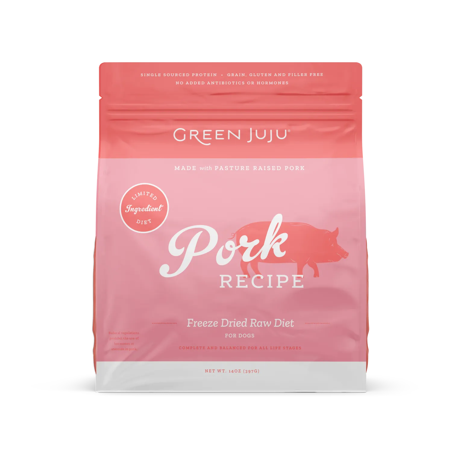 Green Juju Dog FD Pork 14 oz