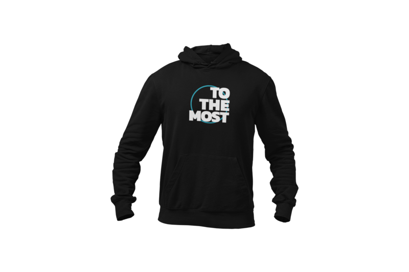 ToTheMost... Unisex Pullover Hoodie - &quot;Big Circle&quot; BLACK
