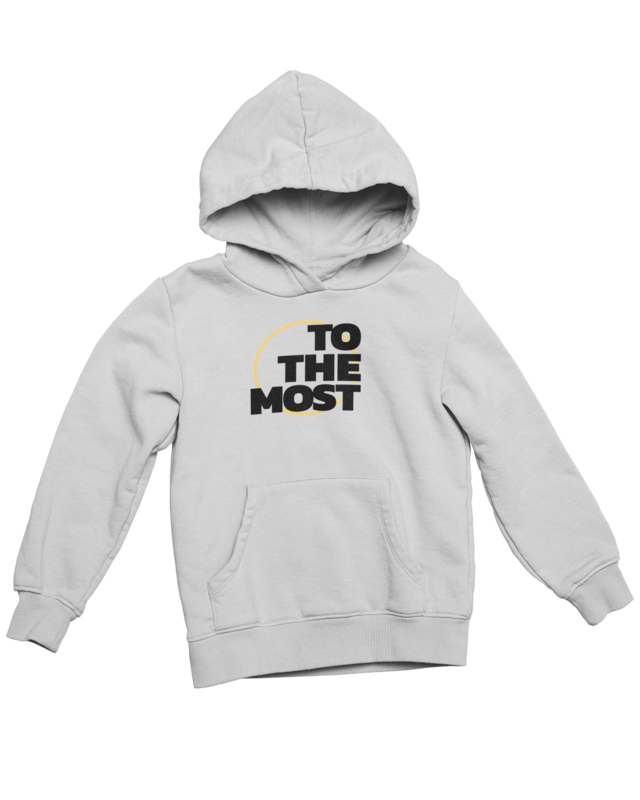 ToTheMost... Unisex Pullover Hoodie - &quot;Big Circle&quot; Heather Gray